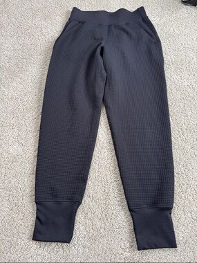 LULULEMON Black Grid Textured Jogger Pants 6/S